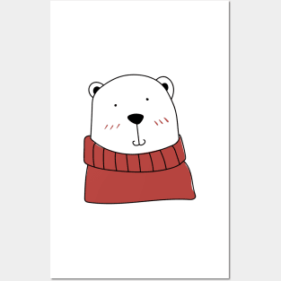 Cute handdrawn Icebear Posters and Art